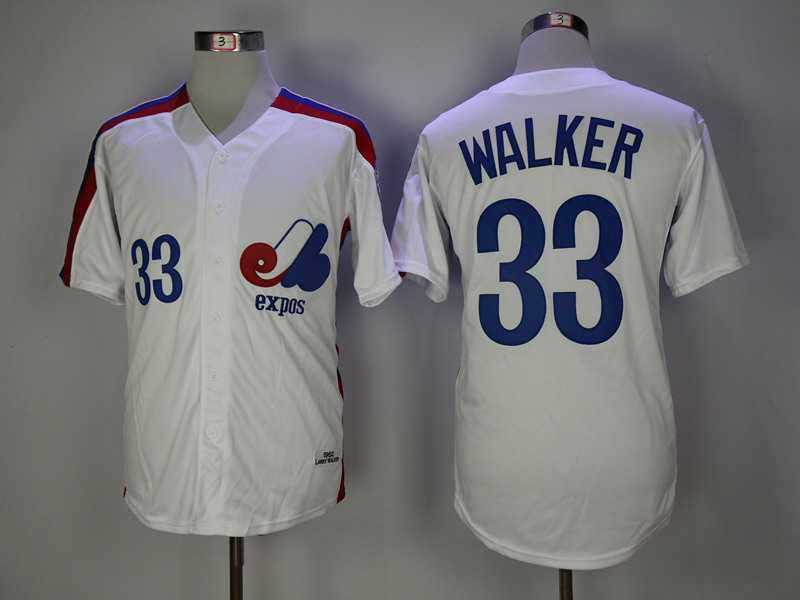 Montreal Expos #33 Larry Walker White 1982 Throwback Jersey,We sell and wholesale Montreal Expos #33 Larry Walker White 1982 Throwback Jersey on line form chian!